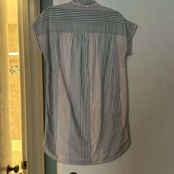 Madewell Striped Red, White and Blue Shirtdress Size Small Like New - Picture 5 of 5